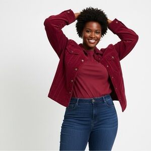 ❤️ AMI Red Corduroy Jacket – Size XL | EUC | Button Detail ❤️